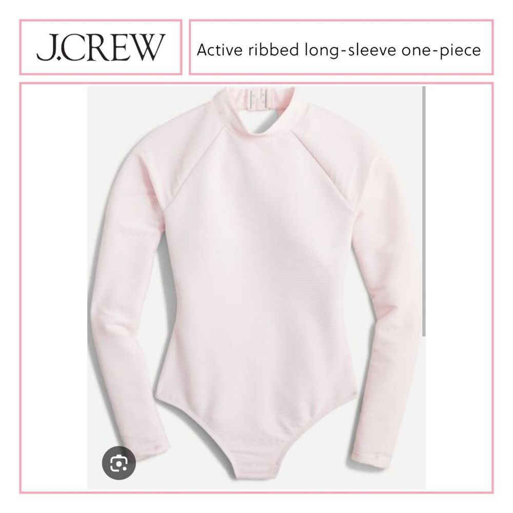 NWT J.CREW One Piece Bathing Suit Surfsuit Size 24 Active Ribbed Long Sleeve